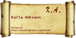 Kalla Adrienn névjegykártya